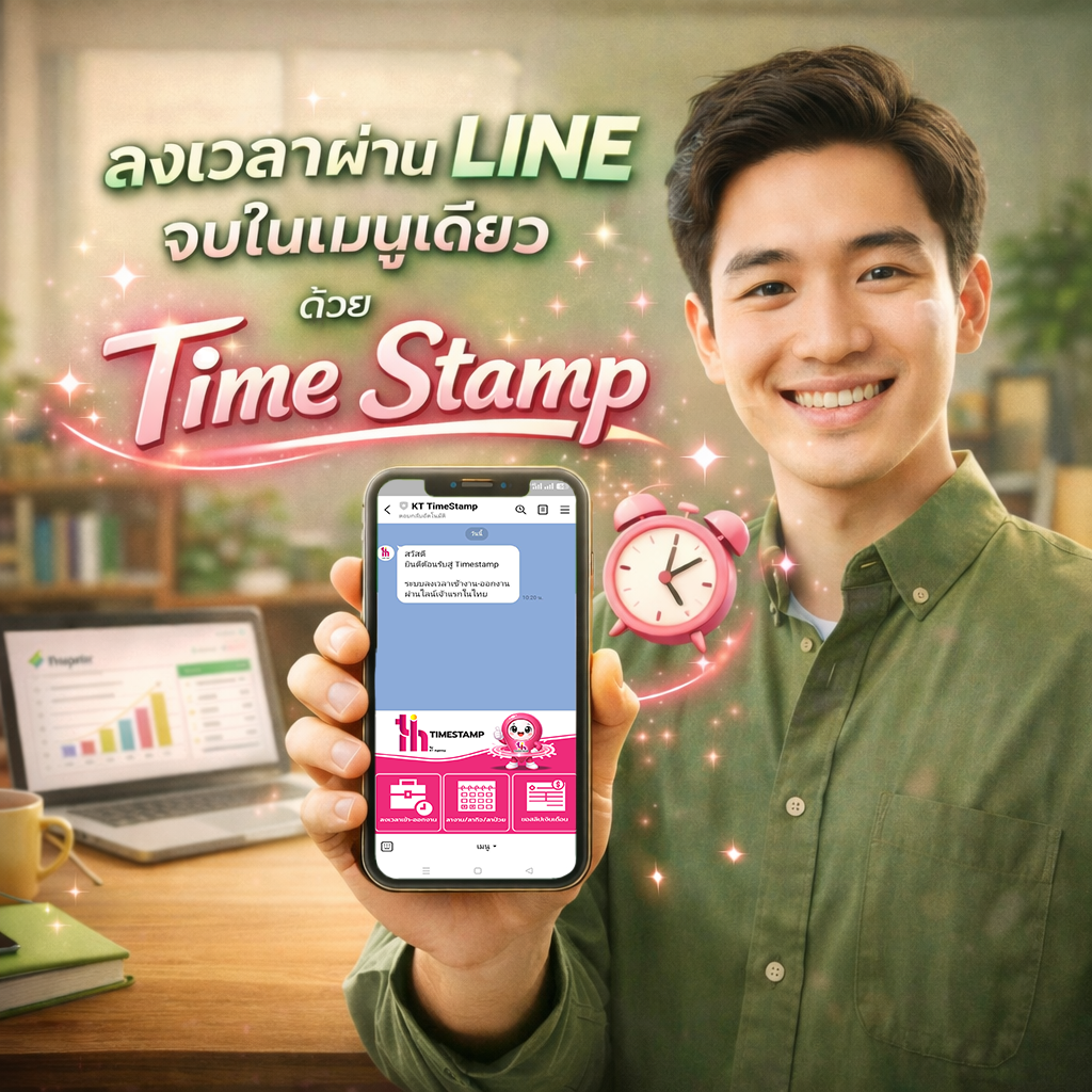 ลงเวลาผ่าน LINE จบในเมนูเดียว ด้วย Time Stamp
