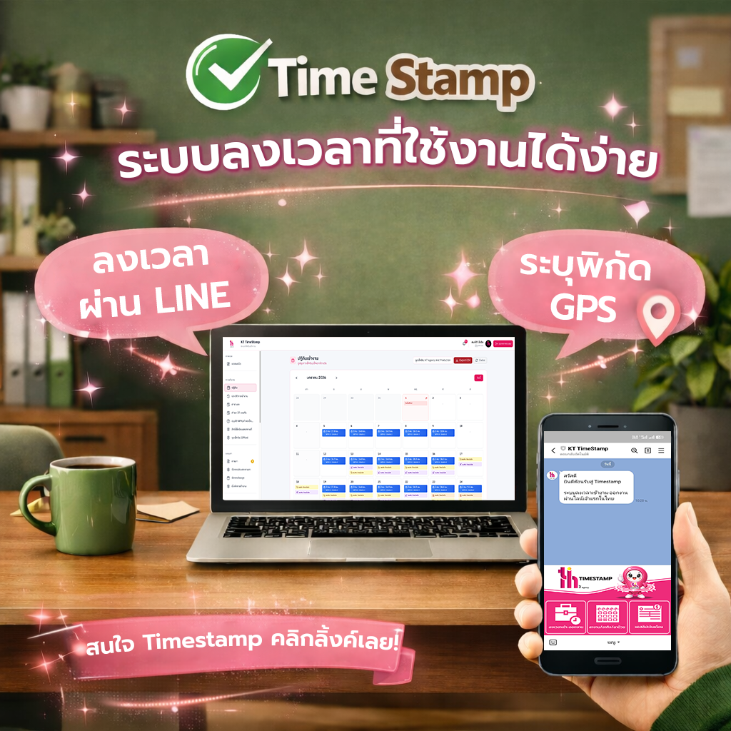 Time Stamp ระบบลงเวลาที่ใช้งานได้ง่าย เริ่มต้นได้ไม่ซับซ้อน