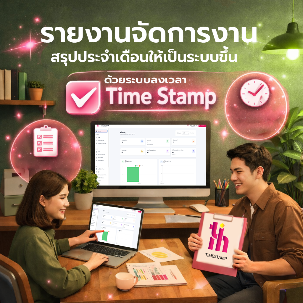 รายงานการจัดการงาน สรุปประจำเดือนให้เป็นระบบขึ้น ด้วย Time Stamp